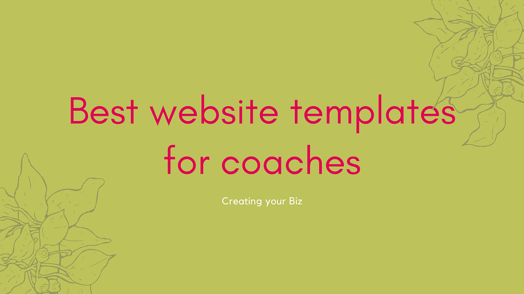 Best website templates for coaches