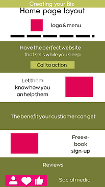 Home page layout