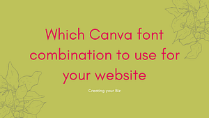 Canva font combination website